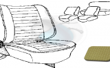 kit tappezzeria sedili TMI cabriolet colore #05 off-white 77-79 con poggiatesta separati