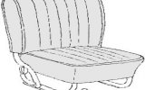 kit tappezzerie sedili (ant+ post) 65-67 TMI grigio chiaro off-white #15 smooth leatherette senza appoggiatesta