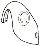 parafango posteriore sinistro 1303-1200 8/72-7/74 (fessura 20mm)