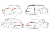 guarnizione cofano anteriore o posteriore Type 3 tutti i modelli (tranne la variant)