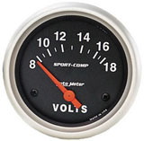 voltmetro "SPORT COMP" diam 67mm 8-18 volts