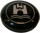 pulsante clacson per mezzaluna nero con logo wolfsburg 8/60-7/71