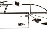 Set di 2 placche di fissaggio del deflettore posteriore in gomma 73-79