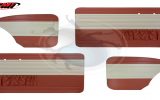 Set di 4 pannelli porta TMI bi-colore Off white #15 / Coral #23 56>64