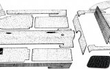kit moquette TMI USA per Karmann Ghia 56-68 (20 pezzi) colore #301 nero