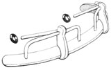 guarnizione circolare per rinforzo paraurto USA anteriore o posteriore
