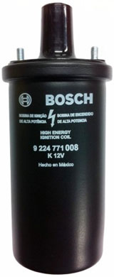 bobina nera 12 V Bosch a bagno d'olio
