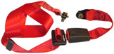 cintura di sicurezza anteriore o posteriore rossa manuale (2 punti di attacco)